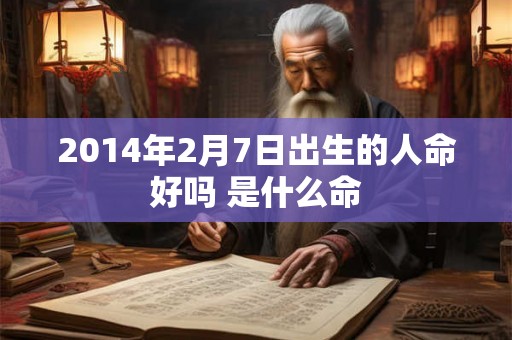 2014年2月7日出生的人命好吗 是什么命 2014年2月7日出生的人命好吗 是什么命