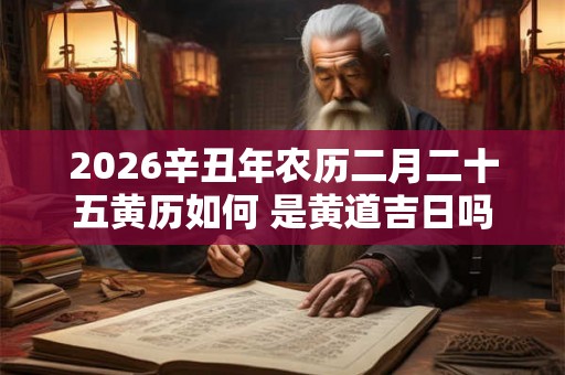 2026辛丑年农历二月二十五黄历如何 是黄道吉日吗