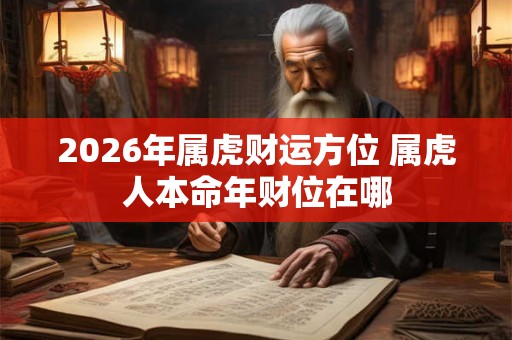 2026年属虎财运方位 属虎人本命年财位在哪