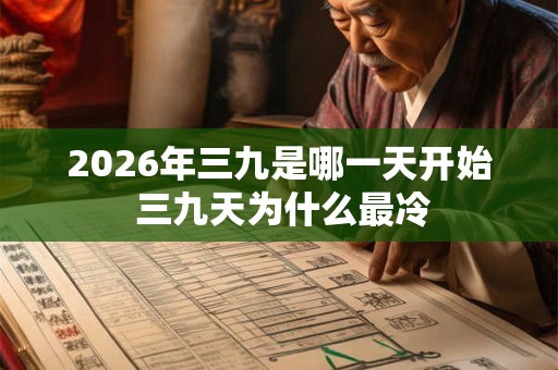 2026年三九是哪一天开始 三九天为什么最冷