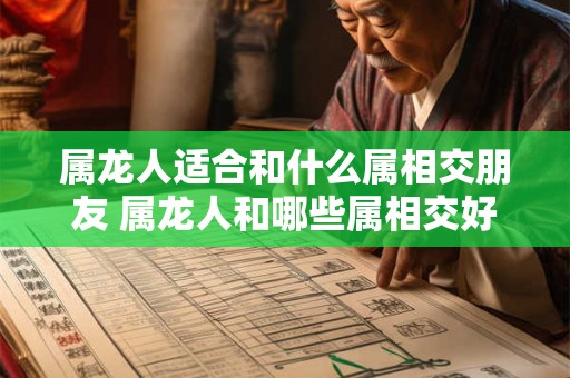 属龙人适合和什么属相交朋友 属龙人和哪些属相交好友
