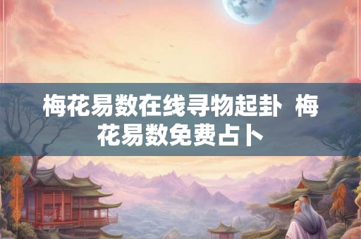 梅花易数在线寻物起卦  梅花易数免费占卜