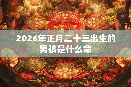 2026年正月二十三出生的男孩是什么命 2026年正月二十三出生的男孩是什么命