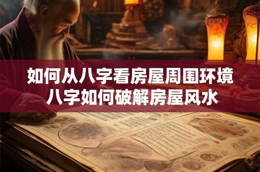 如何从八字看房屋周围环境 八字如何破解房屋风水