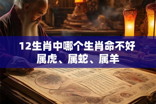 12生肖中哪个生肖命不好 属虎、属蛇、属羊