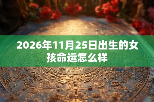 2026年11月25日出生的女孩命运怎么样