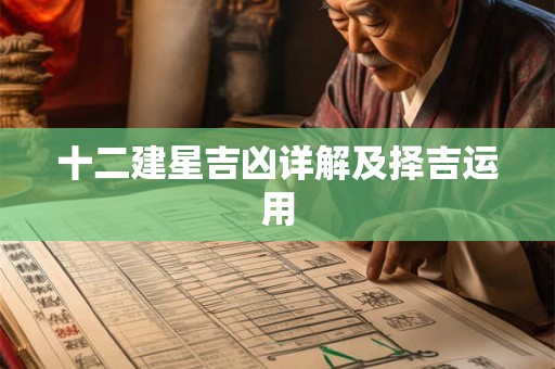 十二建星吉凶详解及择吉运用