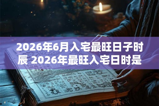 2026年6月入宅最旺日子时辰 2026年最旺入宅日时是哪天
