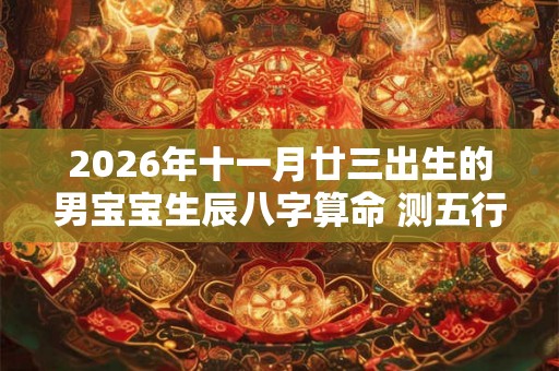 2026年十一月廿三出生的男宝宝生辰八字算命 测五行