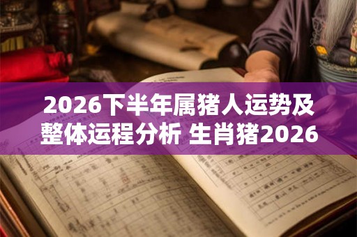 2026下半年属猪人运势及整体运程分析 生肖猪2026年运势好吗