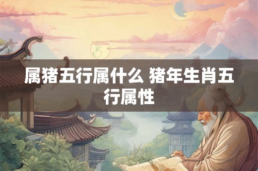 属猪五行属什么 猪年生肖五行属性