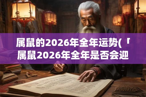 属鼠的2026年全年运势(「属鼠2026年全年是否会迎来财富大爆发？」)
