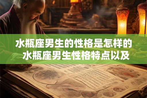 水瓶座男生的性格是怎样的  水瓶座男生性格特点以及弱点