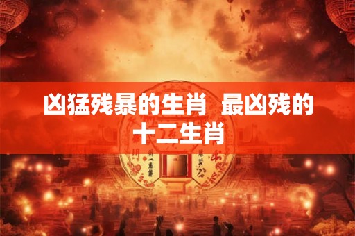 凶猛残暴的生肖  最凶残的十二生肖