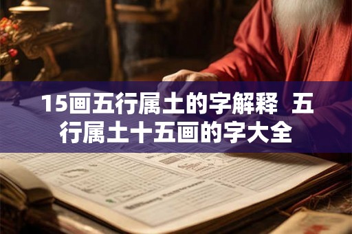 15画五行属土的字解释  五行属土十五画的字大全