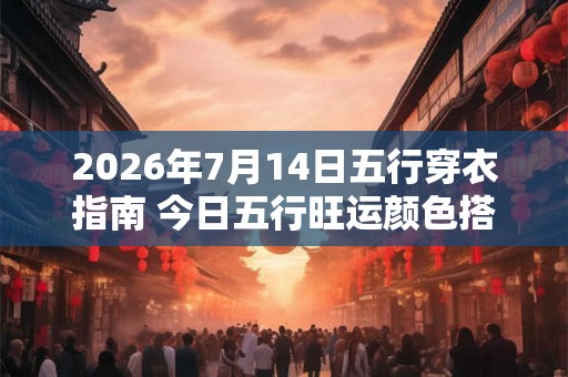 2026年7月14日五行穿衣指南 今日五行旺运颜色搭配