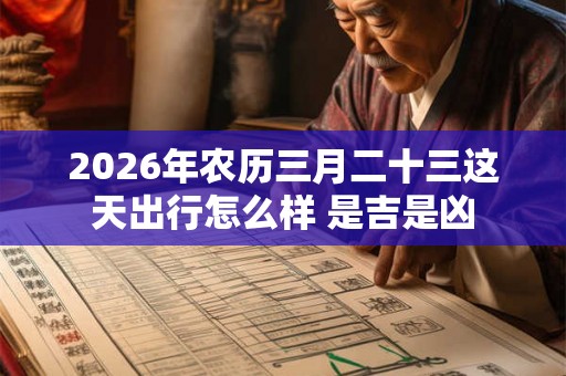 2026年农历三月二十三这天出行怎么样 是吉是凶