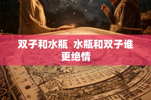 双子和水瓶  水瓶和双子谁更绝情