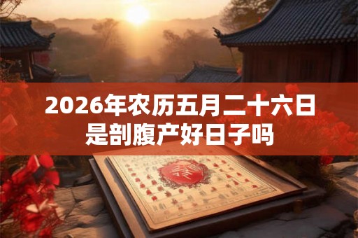 2026年农历五月二十六日是剖腹产好日子吗 2026年农历五月二十六日是剖腹产好日子吗