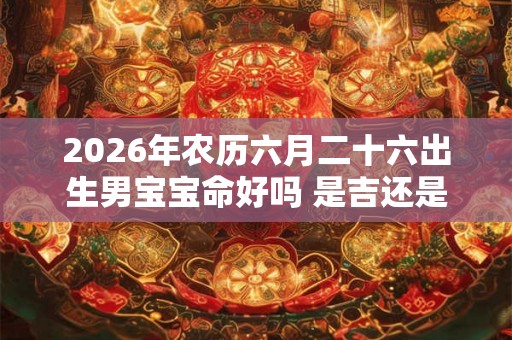 2026年农历六月二十六出生男宝宝命好吗 是吉还是凶 2026年农历六月二十六出生男宝宝命好吗 是吉还是凶