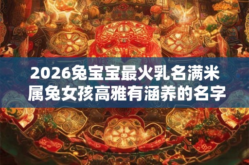 2026兔宝宝最火乳名满米 属兔女孩高雅有涵养的名字