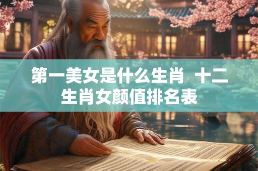 第一美女是什么生肖  十二生肖女颜值排名表