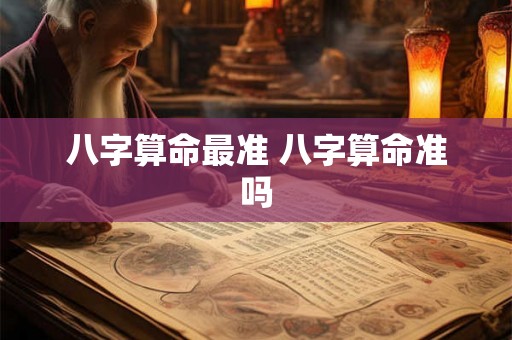 八字算命最准 八字算命准吗