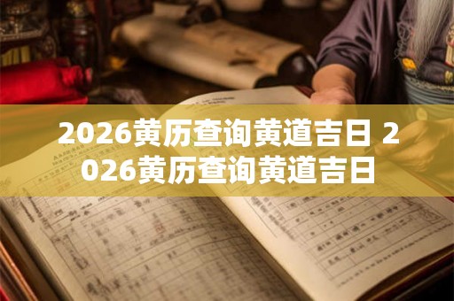 2026黄历查询黄道吉日 2026黄历查询黄道吉日
