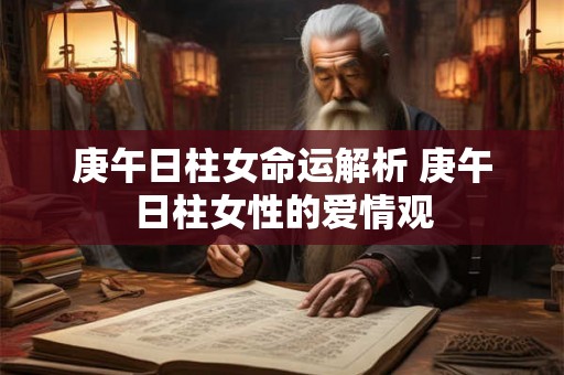 庚午日柱女命运解析 庚午日柱女性的爱情观