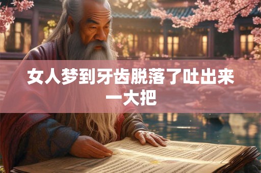 女人梦到牙齿脱落了吐出来一大把