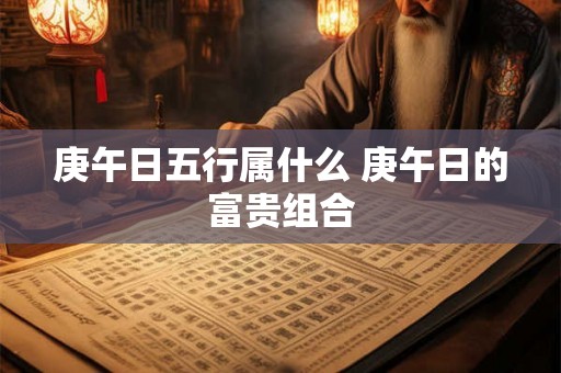 庚午日五行属什么 庚午日的富贵组合