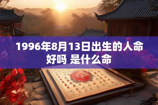 1996年8月13日出生的人命好吗 是什么命