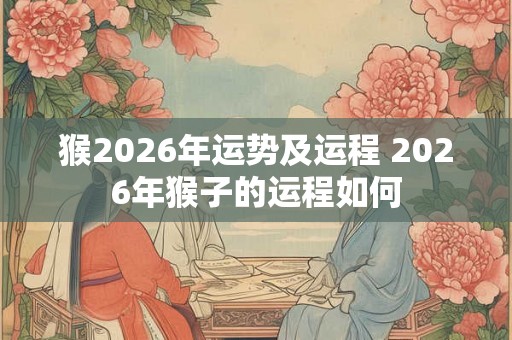 猴2026年运势及运程 2026年猴子的运程如何