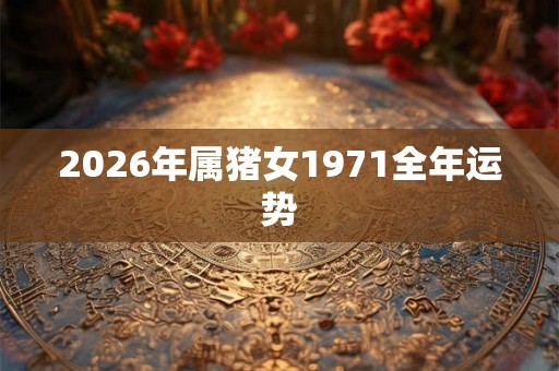 2026年属猪女1971全年运势
