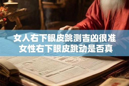 女人右下眼皮跳测吉凶很准 女性右下眼皮跳动是否真的能准确预示吉凶