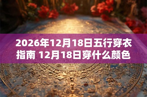 2026年12月18日五行穿衣指南 12月18日穿什么颜色的衣服 2026年12月18日五行穿衣指南 12月18日穿什么颜色的衣服