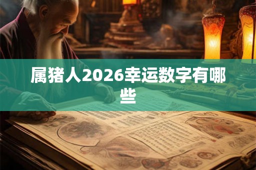 属猪人2026幸运数字有哪些