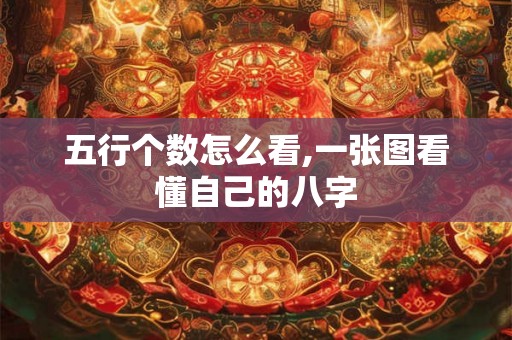 五行个数怎么看,一张图看懂自己的八字