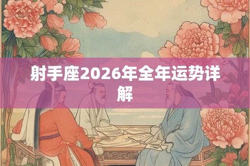 射手座2026年全年运势详解 射手座2026年全年运势详解