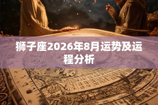 狮子座2026年8月运势及运程分析
