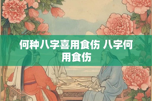 何种八字喜用食伤 八字何用食伤