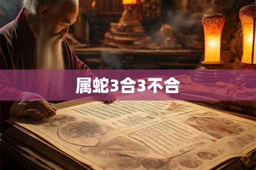 属蛇3合3不合
