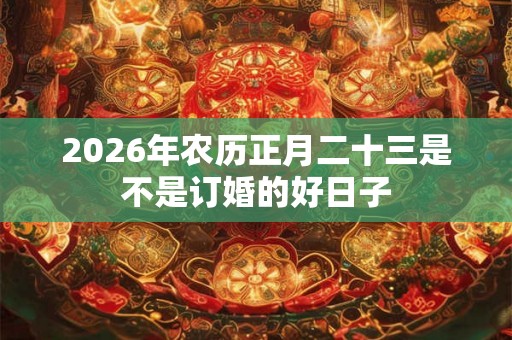2026年农历正月二十三是不是订婚的好日子