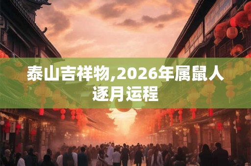 泰山吉祥物,2026年属鼠人逐月运程