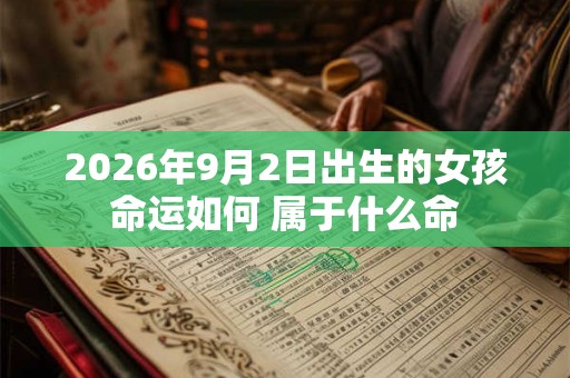 2026年9月2日出生的女孩命运如何 属于什么命
