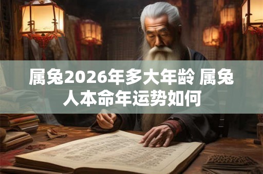 属兔2026年多大年龄 属兔人本命年运势如何