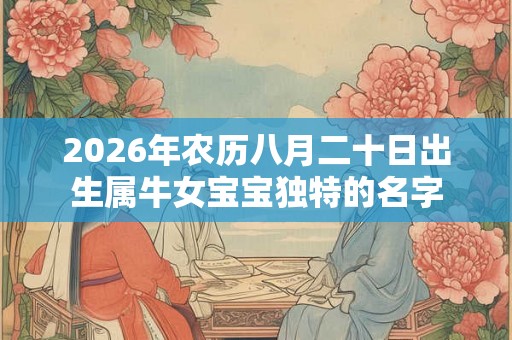 2026年农历八月二十日出生属牛女宝宝独特的名字