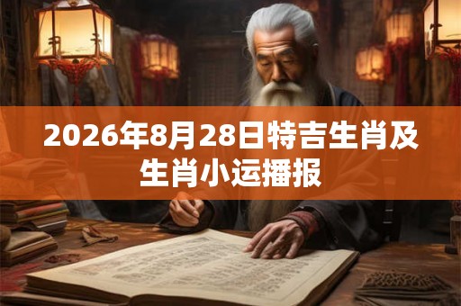 2026年8月28日特吉生肖及生肖小运播报 2026年8月28日特吉生肖及生肖小运播报