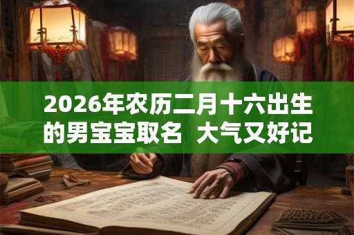 2026年农历二月十六出生的男宝宝取名  大气又好记
