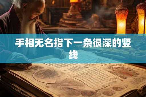 手相无名指下一条很深的竖线